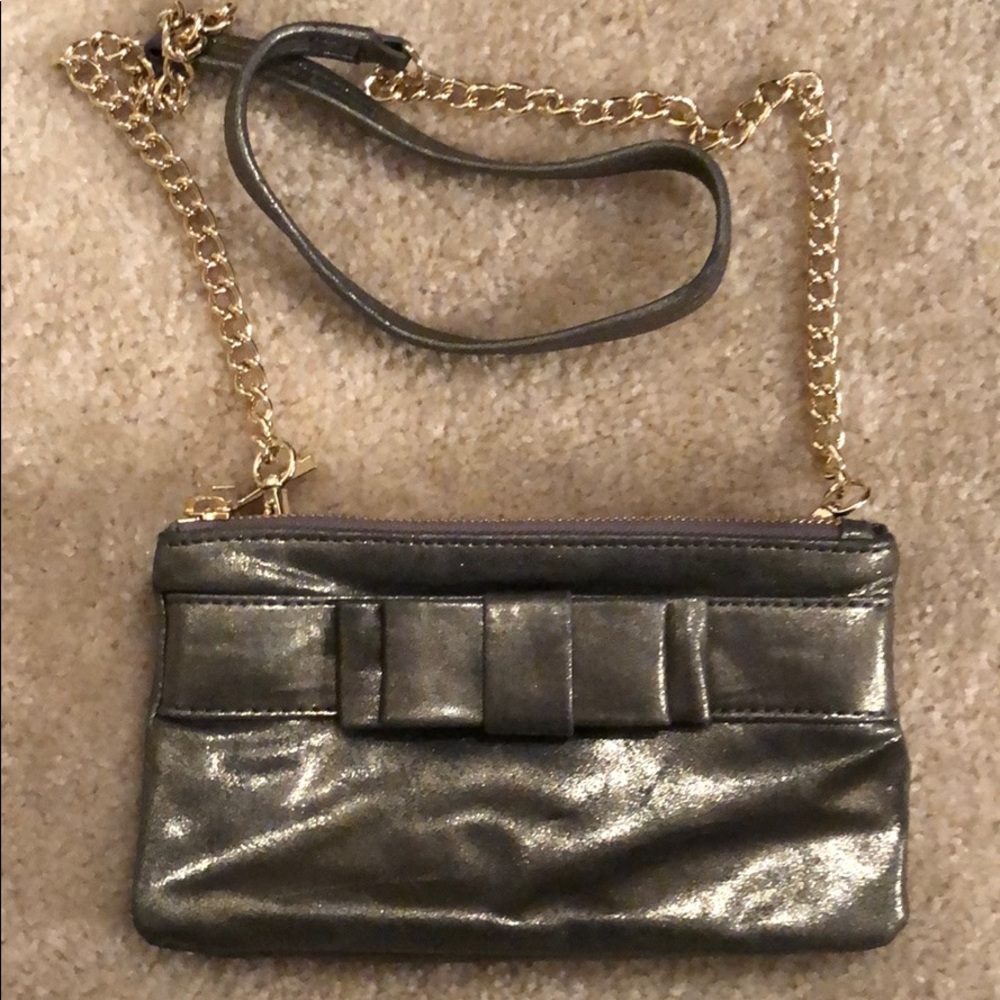 Ann Taylor metallic mini bag